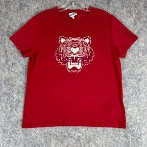 Kenzo Tiger T Shirt Red Size XL Womens Short Sleeve